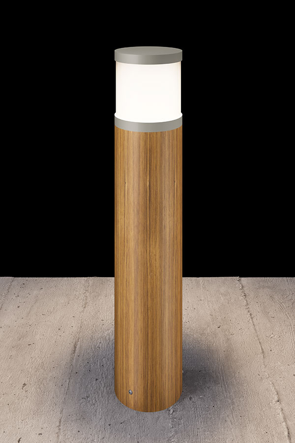 Circular Wooden Light Bollard