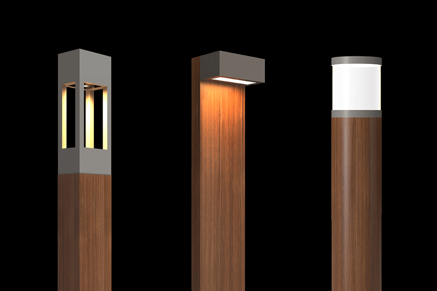 Wooden Lighting Bollards